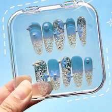 2pcs Wearable Nail Storage Box Transparent Artificial Fake Nails Display & Storage Case Dustproof Portable Handmade Press-On Nails Organizer For Nail Salon & Home DIY Manicure Supplies - View 8