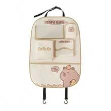 SAHRA 1pc Cute Cartoon Car Seat Back Storage Bag, Multifunctional Car Trash Can, Creative Car Interior Storage, Car Seat Back Kick Mat, Vehicle Decoration - Multi-color - View 12