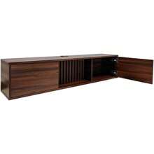 Repisa Flotante para TV, Mueble Minimalista para Pantalla, Centro de Entretenimiento Diseño Moderno. - Marrón - Ver 4