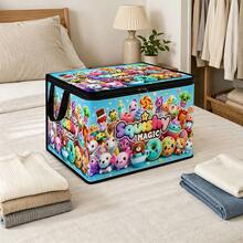 1 Buah Kotak Penyimpanan Lipat Motif Ajaib Squishy di Bawah Tempat Tidur dengan Penutup Resleting - Cocok untuk Mengatur Buku, Penyimpanan di Bawah Tempat Tidur, Penyimpanan di Bagasi Mobil, Kosmetik, Peralatan Penataan Rambut, Penyimpanan Mainan, Penyimpanan Perlengkapan Sekolah Siswa, Kantor, Pengorganisasian Rumah, Pakaian, Selimut, Penyimpanan Kapasitas Besar untuk Barang-Barang Sehari-hari - A - View 6