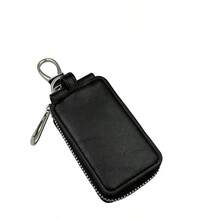 1pc Simple And Portable Car Key Bag Leather Key Protection Case Anti-Loss Universal Key Holder With Waist Strap And Grained Texture - Multicolor - View 15