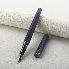 Vintage Vertical Strip Metal Fountain Pen Elegant Business Signature Pen Birthday Gift For Colleague Family - 6052 - View 18