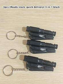 3pcs/Set 3-In-1 Car Emergency Safety Hammer (Includes Seat Belt Cutter And Window Breaker) Portable Vehicle Escape Rescue Tool Mini Safety Hammer, Unisex Multi-Function Emergency Equipment - Multiple Styles - View 8