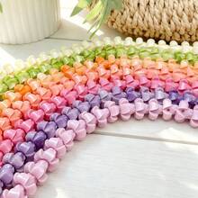 10顆可愛短毛蓬鬆 Puakenikeni 花朵珠，樹脂與合成珊瑚粉 Puakenikeni 珠，夏威夷花朵珠，16x13mm - 10件裝-短款 Puakenikeni 珠子 - 查看 5