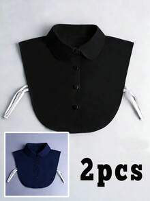 1pc Detachable Collar Solid Color Casual Dress/Sweater/Blouse | For Work Commute/Date & Party | Multifunctional Accessory | Bra Accessory, Party Outfit Enhancer, Date Night Choker Neckpiece - Multicolor - View 32
