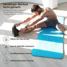 Gymnastikmatte Premium - rutschfeste Fitness- & Yogamatte - Aquamarin - Übersicht 5