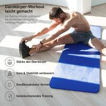 Gymnastikmatte Premium - rutschfeste Fitness- & Yogamatte - Royalblau - Übersicht 5