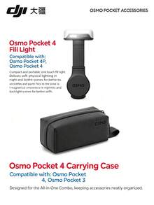 dji Pocket4P/4/3 Camera Accessories Fill Light Storage Bag & Battery Grip 2-In-1 - View 3