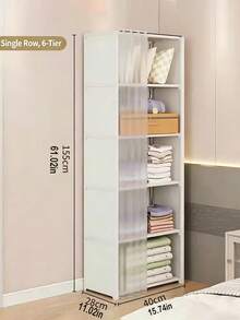 1pc Multi-Functional Easy Install Minimalist Clothing Storage Cabinet, Bookshelf Dust-Proof Storage Rack, Suitable For Office, Classroom, Living Room, Bedroom, Dormitory, Multiple Sizes Available, Teacher's Day, Christmas, New Year Gift Recommendation, Large Capacity, Premium - Multicolor - View 6