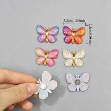 3/8/12pcs Cute Butterfly Fridge Magnets, Colorful Cartoon Style Refrigerator Decoration Magnets, Romantic Home Kitchen And Dorm Decor - Multi-color - View 2