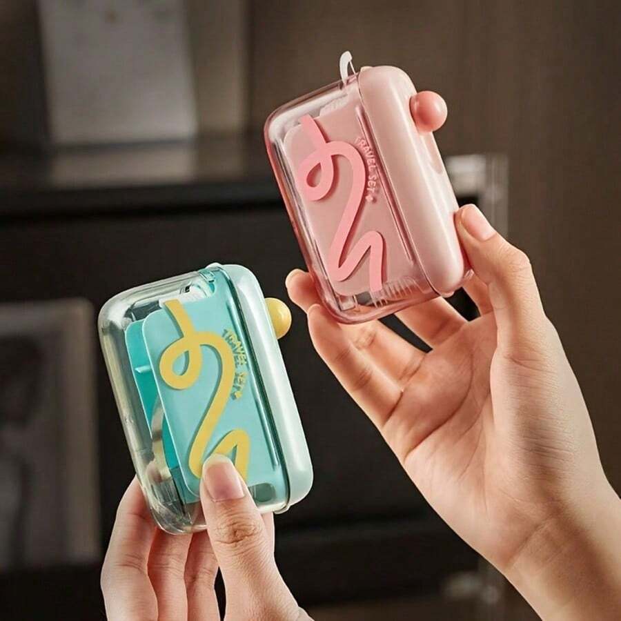 1pc New Automatic Pop-Up Portable Floss Box, High-End Travel Floss Box With Ultra-Fine Floss And Toothpick, Keeps Breath Fresh, Compact And Convenient To Carry, Essential For Back To School And Travel - One Size Fits All - View 1