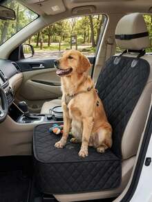 Dog Car Seat Cover, Waterproof Front Seat Protector, Suitable For Dogs And Cats, Scratch-Resistant Quilted Car Seat Cover, Pet Car Interior Accessories, Suitable For Women, Puppy Travel Essentials, Keep Seats Clean, Suitable For Sedans And SUVs - Black - View 8