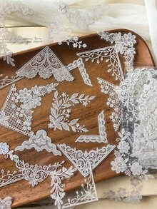 1 Pack 30pcs PET Vintage Lace Frame Stickers For Scrapbooking, Journaling, Collage - DT1857 - View 2