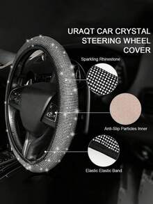 14pcs Shiny Rhinestone Seat Belt Shoulder Pads, Designed For Female Drivers, Sparkling Crystal Diamond Seat Belt Covers, Soft And Comfortable Car Interior Decor, Universal Fit For Most Car Models - Style a - View 4