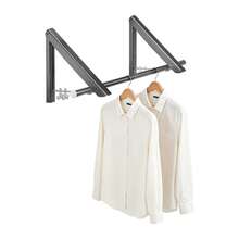 SENDERPICK Grey Wall Mounted Drying Rack Laundry Room Drying Rack Space Saving Clothes Rack - Grey - View 5