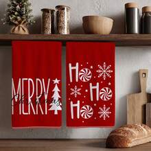 2 buah Handuk Dapur Minimalis Motif Salju, Permen, Pohon Natal, Ukuran 40*60cm, Bahan Mikrofiber Lembut, Cocok untuk Dapur Rumah, Restoran, Aktivitas Luar Ruangan, Berkemah, Pembersih Meja, Kain Lap Piring, Handuk Tangan, Aksesoris, Handuk Dapur Tema Liburan Natal Musim Dingin, Hadiah Liburan - MultiWarna - View 7