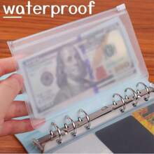 8/16pcs A6 Zipper Transparent Envelopes, Loose-Leaf Binder Pockets, 6-Hole Budget Cash Envelopes Storage Bags, Transparent Zipper Folders Loose-Leaf Bags, For 6-Ring Budget Binders, Waterproof PVC Document Bags Archiving Bags, Reusable Gift Bags, Storage Bags, Document Bags, Receipt Books, Suitable For Home And Office Use, Organization - Sets - View 5
