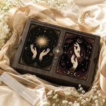 1pc Vintage Wooden Card Box, Wooden Card Storage Box. Perfect For Storing Cards And Memorabilia, Ideal Gift For Halloween, Christmas And Thanksgiving - Multicolor - View 18