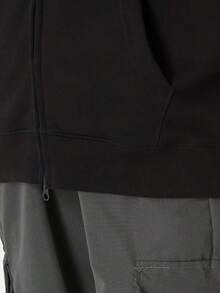 Nike Jaket Kasual Wanita Model Baru, Longgar, Bernapas, dan Berkerudung untuk Olahraga - Hitam - View 4