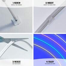 Acosh Neon USB LED Neon Light Strip 44-Key Remote Control, 5V RGB Flexible LED Rope Light, Suitable For Bedroom Room Decoration - RGB - View 12