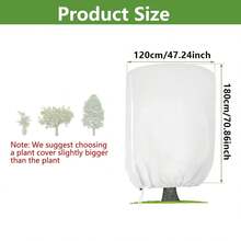 Winter Plant Freeze Protection Covers With Drawstring Zipper Large Frost Cloth Plants Jacket Tree Cover Reusable Plant Growing Blanket For Outdoor Plants Shrub Potted Plants - Protective Cover - View 10