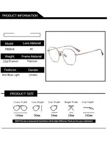 2026 New Ultralight Pure Titanium Brand Design Glasses For Men And Women Retro Fashion Polygonal Large Frame Flat Light Glasses - A - View 4