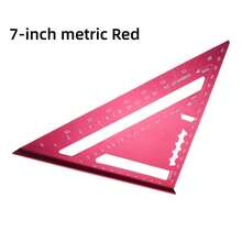 7-Inch Woodworking Square Ruler, Aluminum Alloy Triangle Ruler, Multi Angle Protractor With Metric Measurement, Precision Woodworking Measuring Tool, Suitable For Home Decoration And Design Projects - 7-inch - View 12