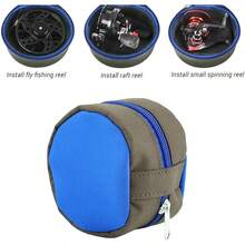 Fly Fishing Reel Pouch, Zippered Protective Reel Case With Sponge Lining, Portable Fishing Reel Storage Bag For Outdoor Fishing - Multicolor - View 5