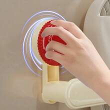 1pc Dopamine Suction Cup Towel Rack, Wall-Mounted Home Bathroom, No Drilling Required, Can Store Slippers, With Towel And Slipper Hooks - Multicolor - View 12