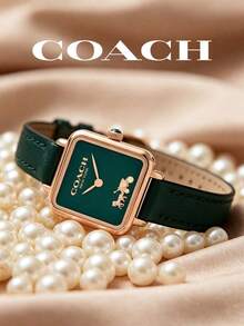 Coach Cass Women's Quartz Watch, Minimalist Commuter Versatile Classic Style, 14504227 - Green - View 1
