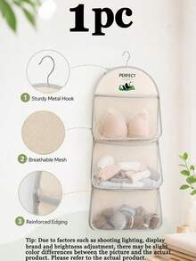 1 buah, 3 buah Tas Penyimpanan Gantung, Tas Penyimpanan Pakaian Dalam, Tas Penyimpanan Kaus Kaki, Desain Jaring atau Jala yang Bernapas, Barang di Dalam Terlihat Jelas. Tidak Perlu Menggeledah Kotak, Temukan Apa yang Anda Inginkan dalam Hitungan Detik, Sangat Cocok untuk Kesibukan Pagi Hari. Desain Bukaan Besar, Mudah Mengambil dan Memasukkan Barang, Dapat Dicuci, Mudah Dibersihkan, Menjaga Kebersihan. Cocok untuk Asrama Mahasiswa/Ruang Tinggal Bersama dengan Ruang Terbatas, Tas Gantung Ini Dapat Memanfaatkan Ruang Vertikal di Belakang Pintu dan Samping Tempat Tidur dengan Sempurna, Memecahkan Masalah Penyimpanan Barang-Barang Kecil. - MultiWarna - View 15