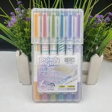 6/12 buah Spidol Fluorescent Ujung Ganda 12 Warna, Badan Segitiga Mudah Digenggam, Kualitas Kantor, Cocok untuk Menggambar, Menandai, dan Menyoroti, Pena Gambar untuk Pelajar/Sekolah, Set Alat Tulis Pelajar, Perlengkapan Kantor - Stabilo dua sisi - View 9