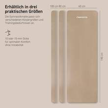 Gymnastikmatte Premium - rutschfeste Fitness- & Yogamatte - Beige-Karamell - Übersicht 7