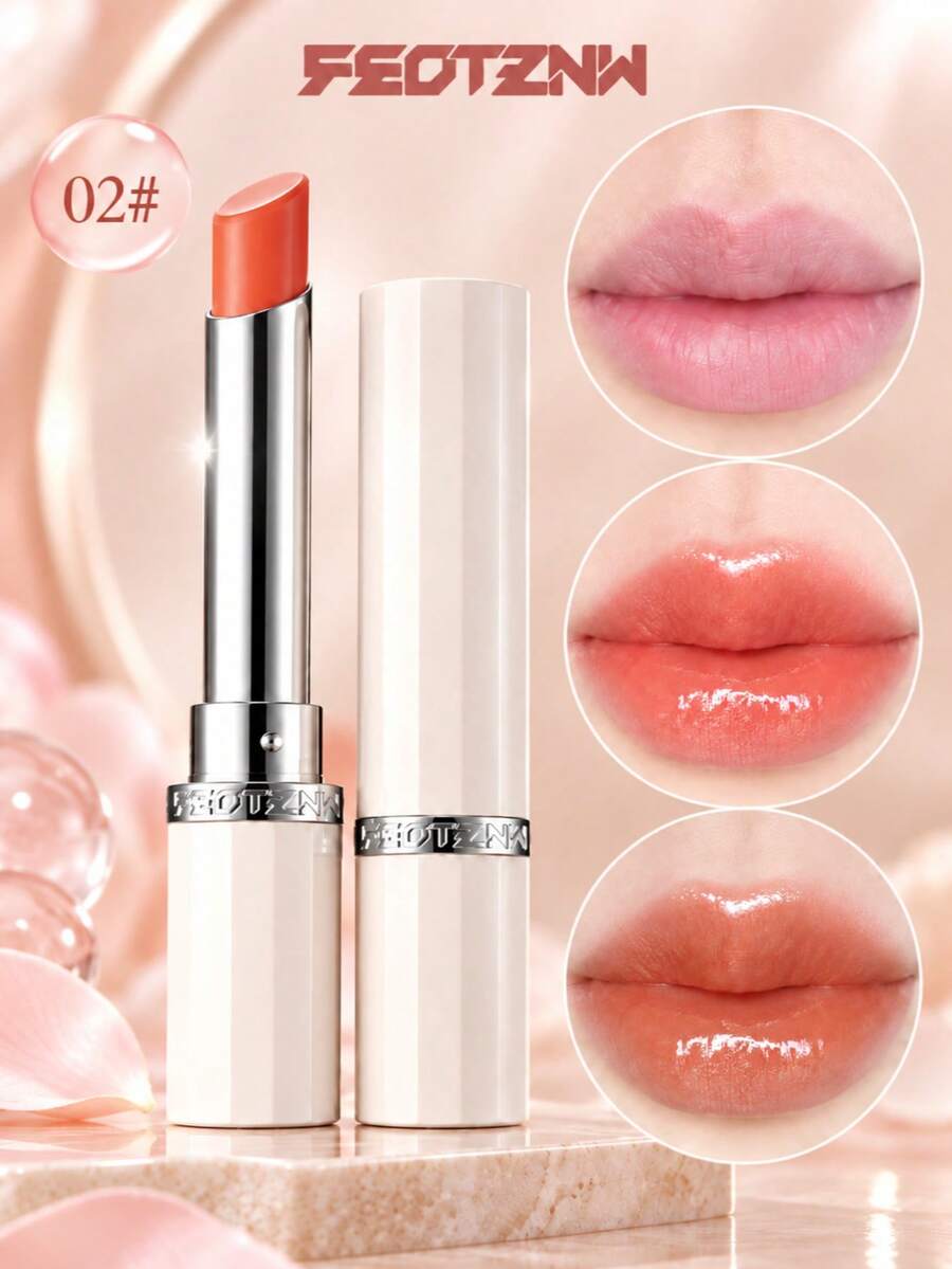FEOTZNW Essential Oil Moisturizing Anti-Wrinkle Color-Changing Lipstick, One Swipe Color Change For Radiant Complexion, Fades Lip Lines With Long-Lasting Hydration, Women's Lip Balm, Lipstick Gift For Her - 02 - 02#Orange - View 1