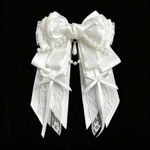 1pc Satin Ribbon Bow Brooch Pin Corsage, Anime Cosplay Fan Support Concert Live Event Lolita Ita Bag Accessory Charm Pendant, Mass-Produced Jirai-Kei Style Decorative Peripheral - A - View 16