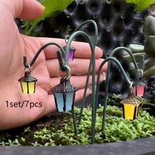 7-Color Glow-In-The-Dark Mini Light Micro Landscape Ornament, No Electricity Required Solid Resin Waterproof & Sun-Resistant, Healing Fairy Tale Style, Suitable For Garden Yard Balcony DIY Landscaping And Holiday Atmosphere Decoration Craft - A - View 16