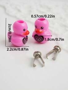 1Pair Sweatshirt Pendant Accessory, Suitable For Sweatshirt, Sweatpants And Dress Rope Head Pendant, Cartoon DIY Cute Duck Design Sweatshirt Decoration, Shoelace Charm, Hoodie Drawstring Pendant Rope Head Buckle, Sports Shirt Drawstring Charm, Gift - Multiple Styles - View 10