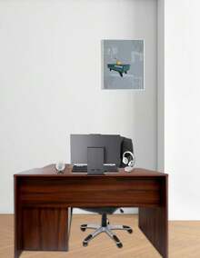 Roller Computer Table - PAROTA/WHITE - View 6