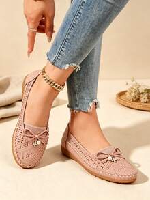 Women's Textured Pattern Fashion Pleated Comfortable Breathable Outdoor Spring/Summer - Baby Pink - View 4