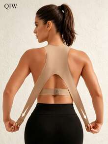 3pcs Women's Wireless Bra With Front And Back Double Buckle, Cycling Sports Lifting Anti-Sagging Sporty Style - Multicolor - View 4