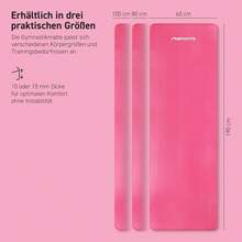 Gymnastikmatte Premium - rutschfeste Fitness- & Yogamatte - Pastellrosa - Übersicht 7