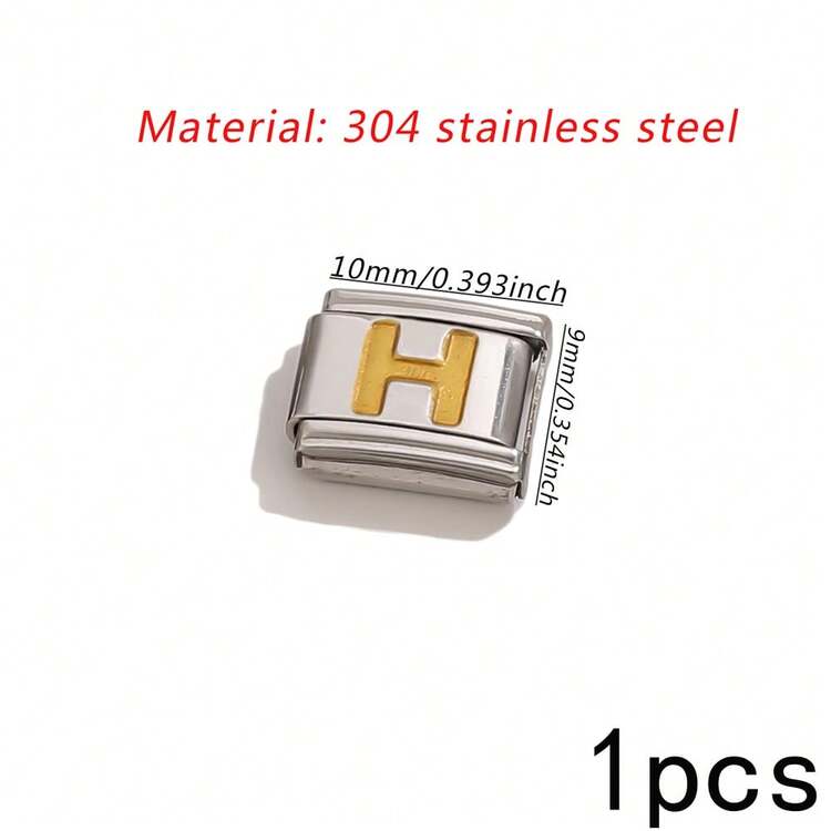 1pc Stainless Steel Letter Italian Spring Modular Bracelet Chain, Detachable DIY Jewelry Accessory, Suitable For Men And Women Daily Bracelet - Watch Module - View 38
