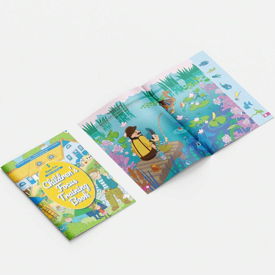 English Hidden Objects & Visual Search Activity Notebooks, Park, Nature, Fishing & Home Life Picture Puzzles, Find And Match Objects, Scene Search, Observation Challenges, Attention, Focus, Visual Perception & Thinking Skills - Hidden Objects & Focus Training - View 1