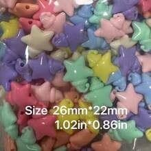 10PCS/30PCS Acrylic Colorful Christmas Hat Star Beads, Macaron Spring Color Star Beads, Suitable For Handmade DIY Beaded Pendants, Phone Chains, Jewelry And Craft Accessories - Colorful Christmas Hat Star - View 6