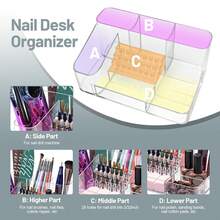 1PC Nail Machine & Nail Drill Holder 28 Holes Clear Drill Bit Plastic Stand For Desktop Storage, Skincare Storage, Gadget Storage, Professional Nail Tool Organizer And Storage Box (ABS) - Multicolor - View 3