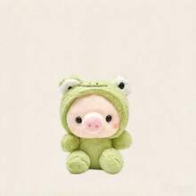 1pc Cute Pig Plush Doll, Bunny Decor, Backpack Charm, Pig Stuffed Doll, Soft Stuffed Animal Bag Pendant - Multicolor - View 8