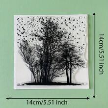 Stempel Silikon Pohon Transparan, Pola Lanskap Hutan Klasik, Segel Karet Transparan untuk Kerajinan Dekoratif DIY, Scrapbooking, Jurnal, Pembuatan Kartu - DS-1 - View 5