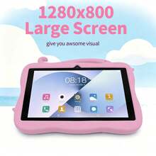 4GB RAM + 64GB ROM / 7-Inch Tablet / Quad-Core 1.3GHz / Android 13 MTK6735 / 1280x800 HD IPS Display / 2MP+5MP Camera / 4000mAh Battery / WiFi, Parental Control, Education, Gaming / ABS Plastic + Silicone, Education Tablet - Pink - View 3