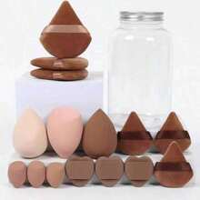 Makeup Sponges, 5 Pieces, Mini Loose Powder Puffs Mini Loose Powder Puffs Mini Finger Cushion Powder Puffs, Foundation Sponges, Flawless For Liquid, - Multicolor - View 3
