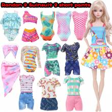 50pcs Doll Clothes & Accessories Set, Including 2 Princess Dresses, 3 Skirts, 2 Swimsuits, 2 Shorts, 3 Casual Outfits, 18 Accessories, 10 Hangers, 10 Pairs Of Shoes, Gift Box Set For 11.5 Inch Dolls (Doll Not Included) - Multicolor - View 7